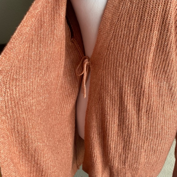 NWT Isabel Maternity by Ingrid & Isabel Peach Pink Knit Wrap Sweater S - Picture 6 of 8